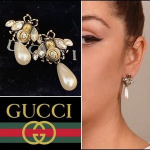 **SOLD*** Gucci Bee Pearl Drop Earrings